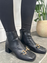 Black Chain Link Boots
