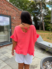 Coral Cotton Top Kimberly