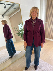 Wine Diamante Blazer Jude