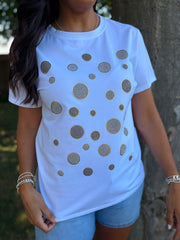 Mocha Diamante Circle Pattern Tee April