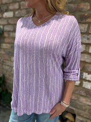 Lilac V Neck Top Sydney