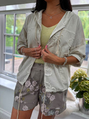 Stone Applique Zip Jacket Britney