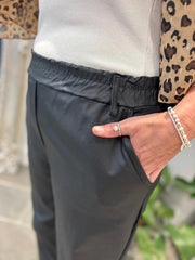 Black Coated Trousers Sasha