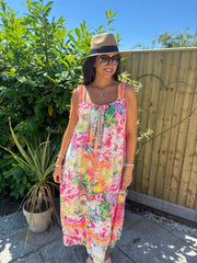 Pink Tropical Tassel Dress Seren
