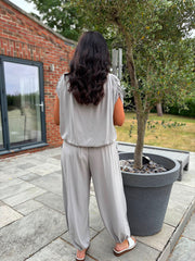 Mocha Two Piece Trouser Set Sara