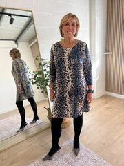 Navy Leopard Print Tunic Layla