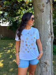 Mocha Diamante Circle Pattern Tee April