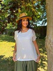Stone Layered Net Top Elise