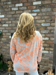 Orange Tie-Dye Long Sleeve Top Alexis