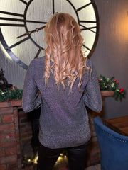 Silver Lurex Shimmer Top Ivy