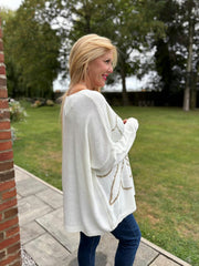 Winter White Flower Knit Alissa