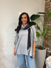 Grey Marl Two Piece Scarf Knit Danni