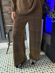 Gold Diamante Shimmer Trousers Hazel