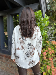 Chocolate Floral Sweat Top India