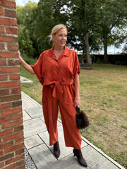 Rust Soft Cord Tie Detail Shirt Morgan
