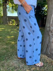 Denim Polka Dot Trousers Michaela