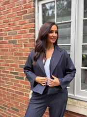 Denim Style Pinstripe Jacket Geri