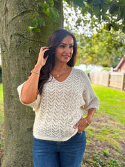 Stone Soft Chevron Knit Ensley