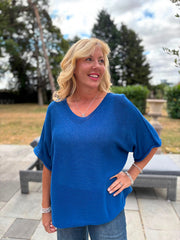 Royal Blue Reverse Seam Knit Georgina