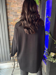 Black Sequin Bow Sweat Top Emma