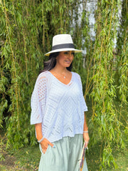 White Diamond Knit Matilda