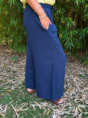 Navy Riley Trousers