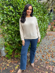 Stone Sleeve Detail Knit Top Julia