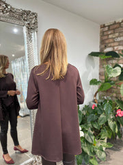 Chocolate Sequin Dipped Hem Sweat Top Lola