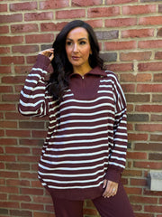 Chocolate Stripe Jumper Jane