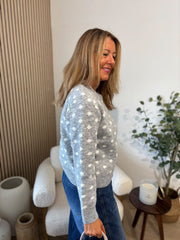 Grey Polka Dot Cardi Beatrix