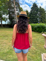 Wine Essential Textured Vest Nicole