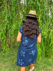 Navy Flower Pocket Dress Zoe