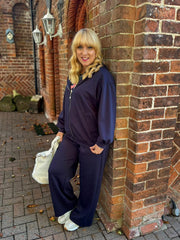 Navy Zip Up Hoodie Alice