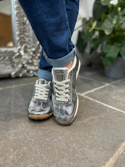 Silver Sofia Trainers