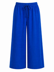 Royal Blue Scarf Wrap Trousers Bonnie