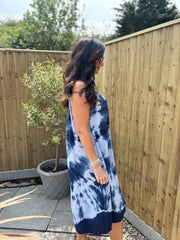 Navy Tie Dye Dress Krystal