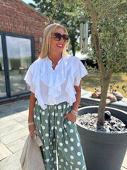Sage Polka Dot Trousers Reagan