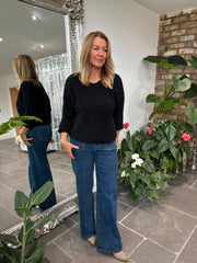 Black Back Detail Knit Top Billie