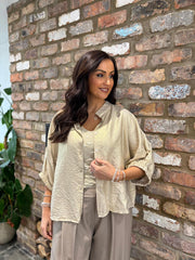 Gold Leopard Shimmer Vest Laney