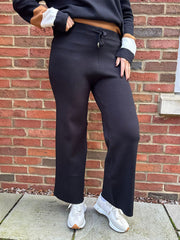 Black Drawstring Knitted Trousers Ophelia