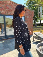 Black Polka Dot Take You Anywhere Jacket