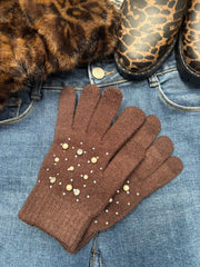 Chocolate Embellished Gloves