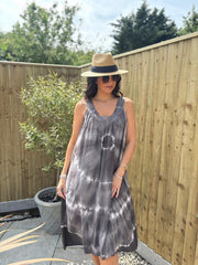 Chocolate Tie Dye Dress Krystal