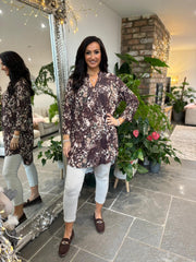 Chocolate Flower Tunic Gloria