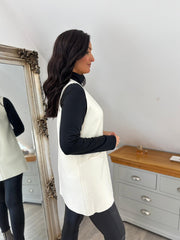 Antique Cream Single Button Waistcoat Kylie