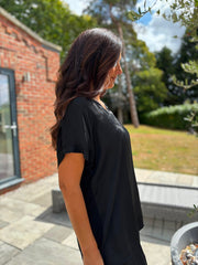 Black Shimmer Tee Aubrey