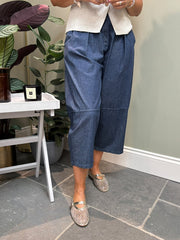 Dark Denim Barrel Leg Jeans