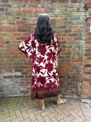 Wine Ombre Floral Dress Stephanie