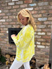 Yellow Tie-Dye Long Sleeve Top Alexis