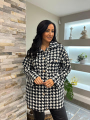 Monochrome Dogtooth Coat Ruth